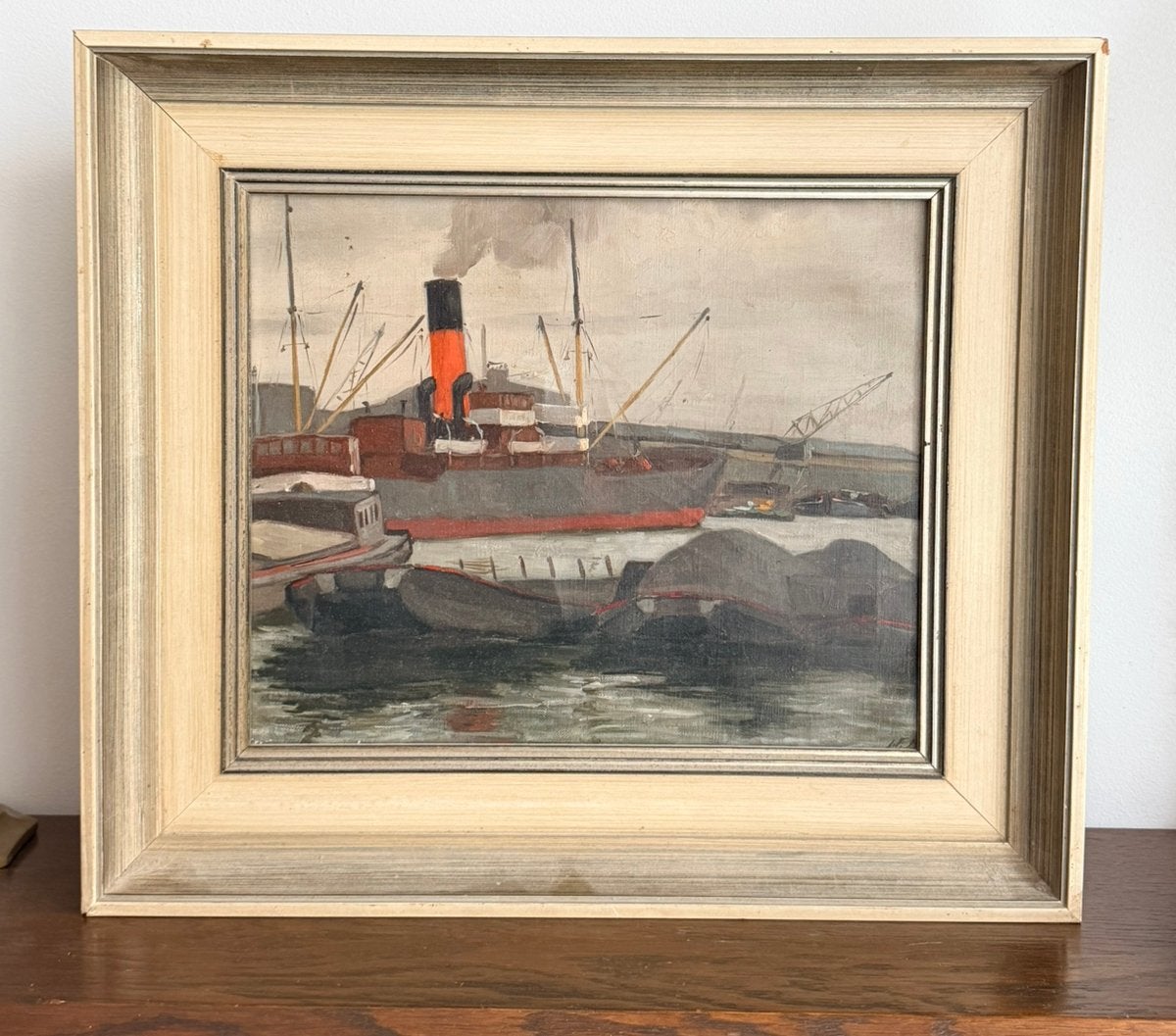 Havengezicht met stoomschip – circa 1930, Ophalen of Verzenden