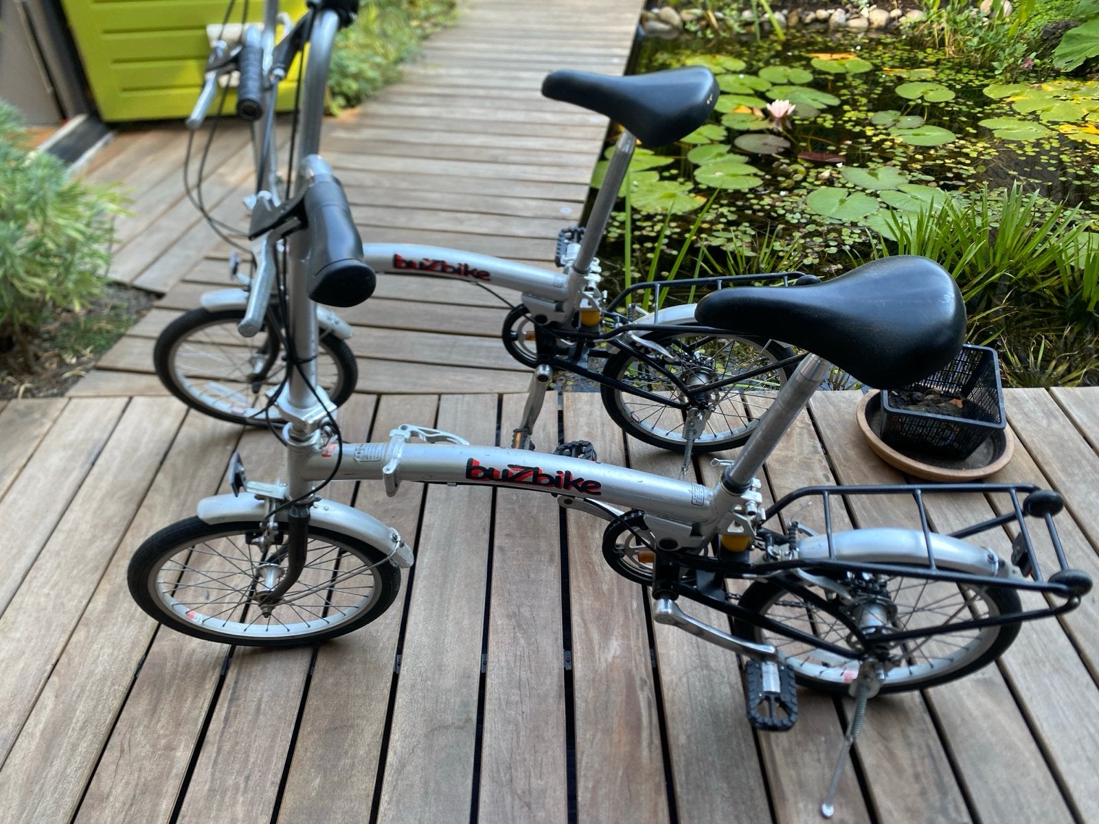 Twee opvouwbare fietsen - buZbike, Gebruikt, Velgrem, 16 tot 18 inch, Versnellingen