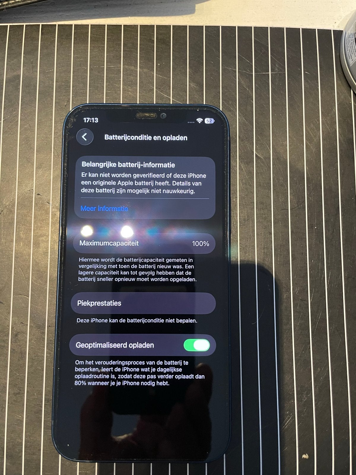 iPhone 12 128GB - Accu 100%, Face ID defect, Telecommunicatie, Zwart, Ophalen of Verzenden, IPhone 12, 128 GB