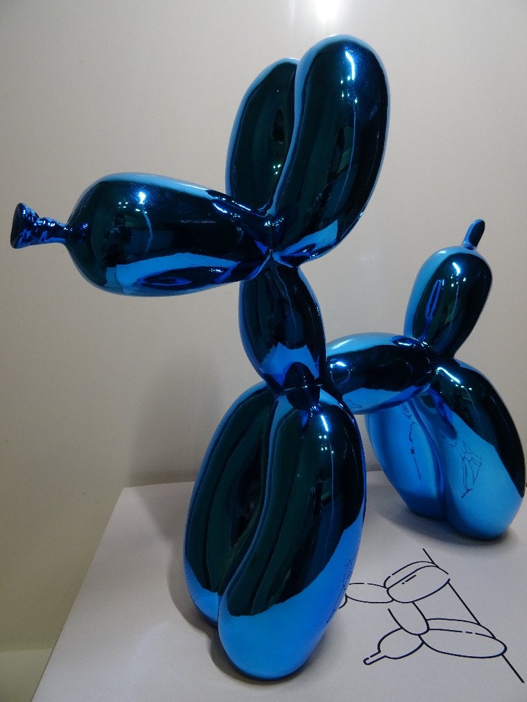 Jeff Koons - Blue Balloon Dog - Mint condition, 29 cm, Beeld, Ophalen of Verzenden, Overige materialen