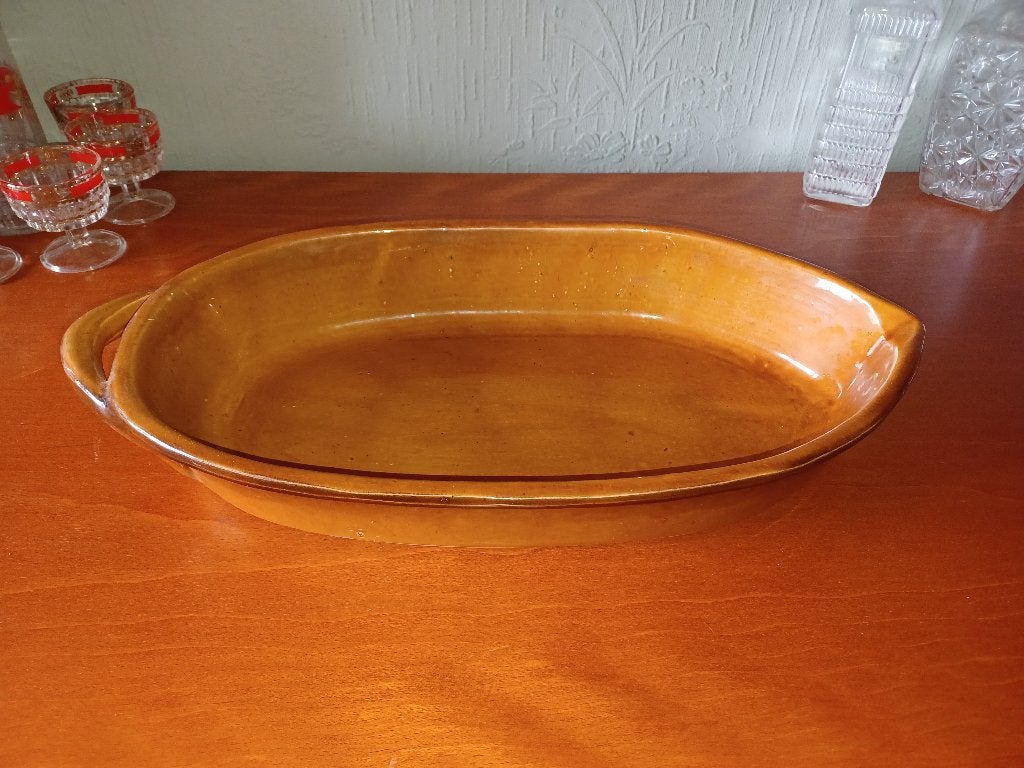 Vintage ovenschaal Royal Sphinx, Huis en Inrichting, Keuken | Servies, Gebruikt, Vintage, Ophalen of Verzenden, Schaal of Schalen