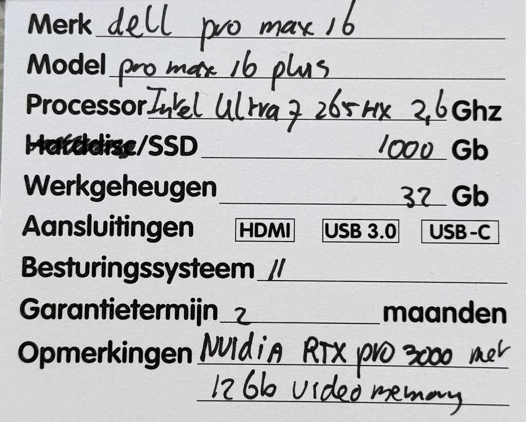 Foto 3 van Dell Pro Max 16 Plus 3 stuks of los