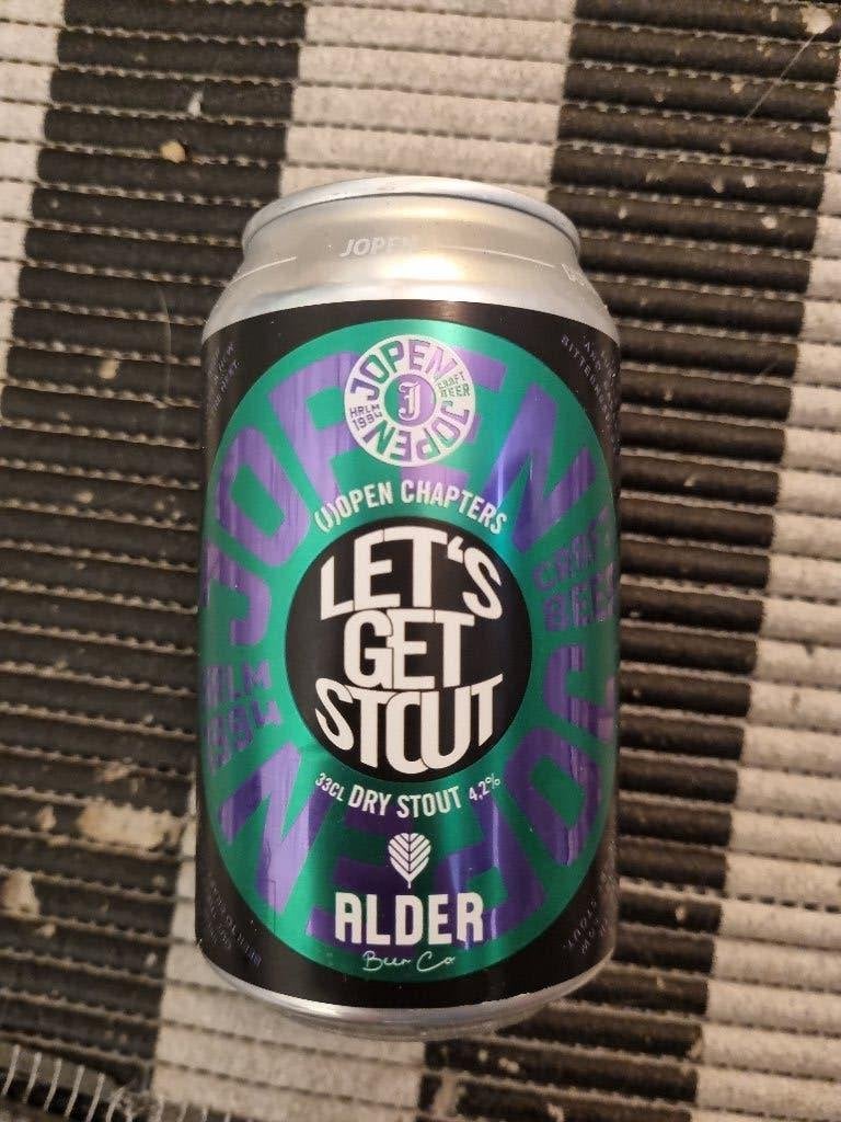1x Let's Get Stout van Jopen (4.2%), Verzamelen, Biermerken, Ophalen of Verzenden, Nieuw, Overige typen, Overige merken