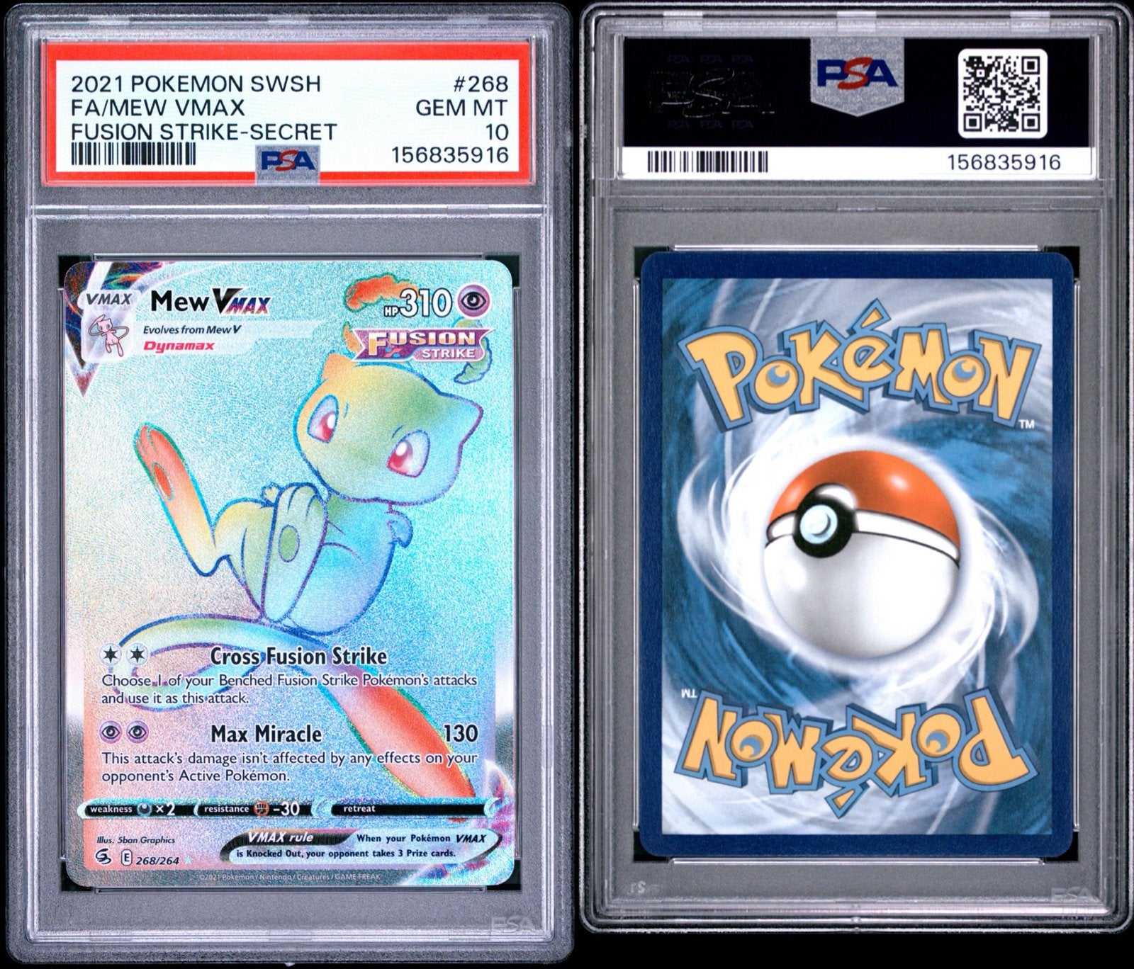 Mew VMAX #268 PSA 10, Ophalen of Verzenden, Nieuw, Losse kaart, Foil