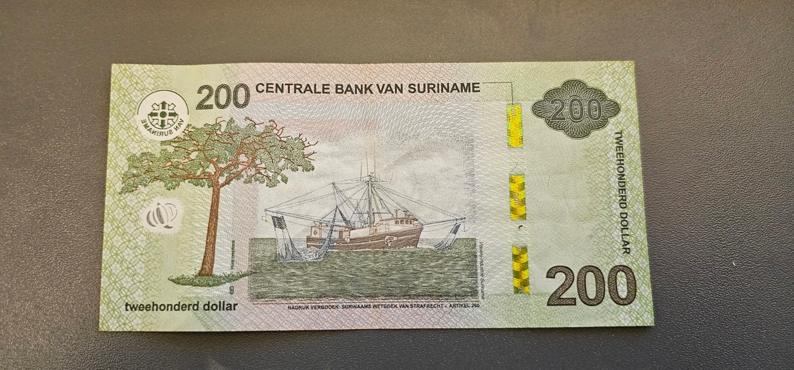 Surinaams bankbiljet 200 dollar SRD, Ophalen of Verzenden, Zuid-Amerika, Los biljet