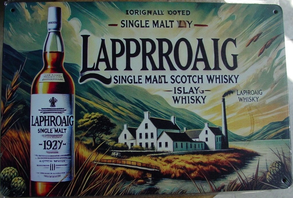 LAPPRROAIG WHISKY REKLAME -METAAL-, Verzamelen, Ophalen of Verzenden, Gebruikt, Gebruiksvoorwerp
