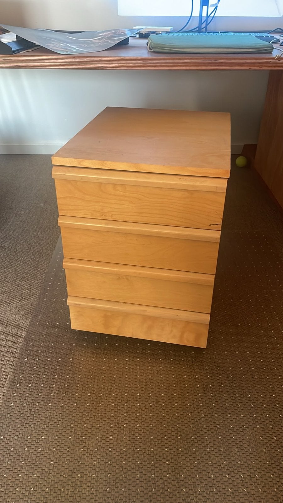 Houten ladekastje met 3 laden, Huis en Inrichting, Kasten | Ladekasten, Ophalen, Minder dan 50 cm, Zo goed als nieuw, 3 of 4 laden