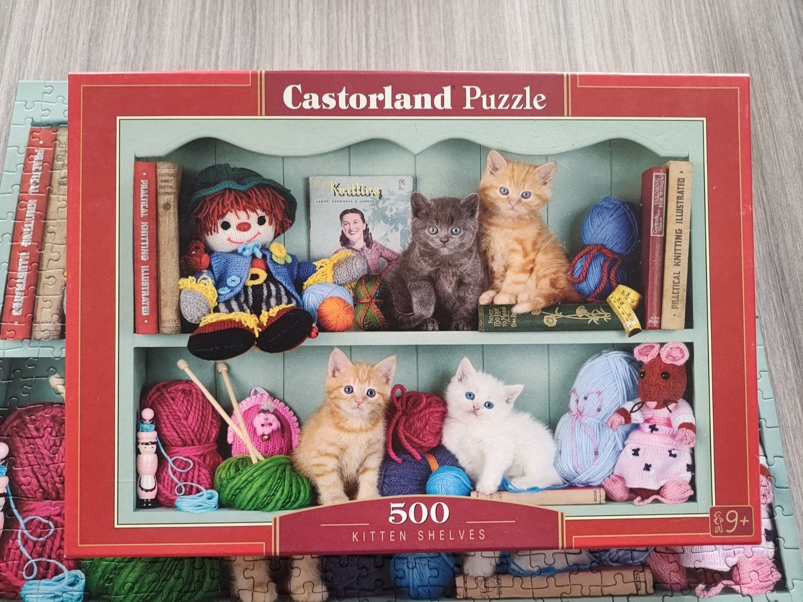 Castorland puzzel 500 stukjes Kitten Shelves, Ophalen of Verzenden, 500 t/m 1500 stukjes, Zo goed als nieuw, Legpuzzel