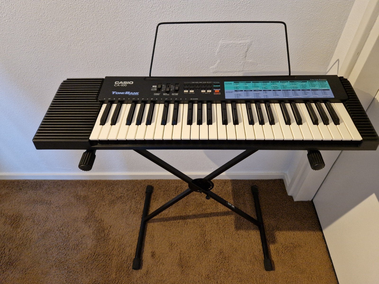 Keyboard Casio CA-100 met standaard en lessenaar, Casio, Gebruikt, Met standaard, Ophalen