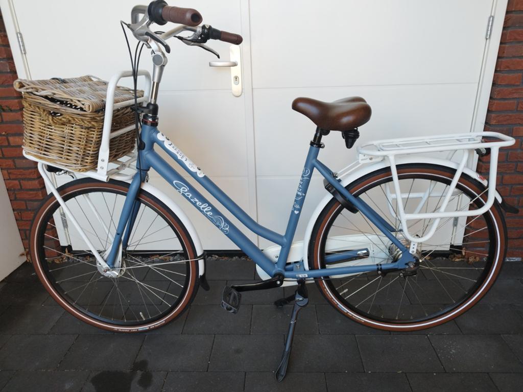 Gazelle Miss Grace damesfiets met mand en bagagedrager, Ophalen, Gebruikt, Versnellingen, 50 tot 53 cm