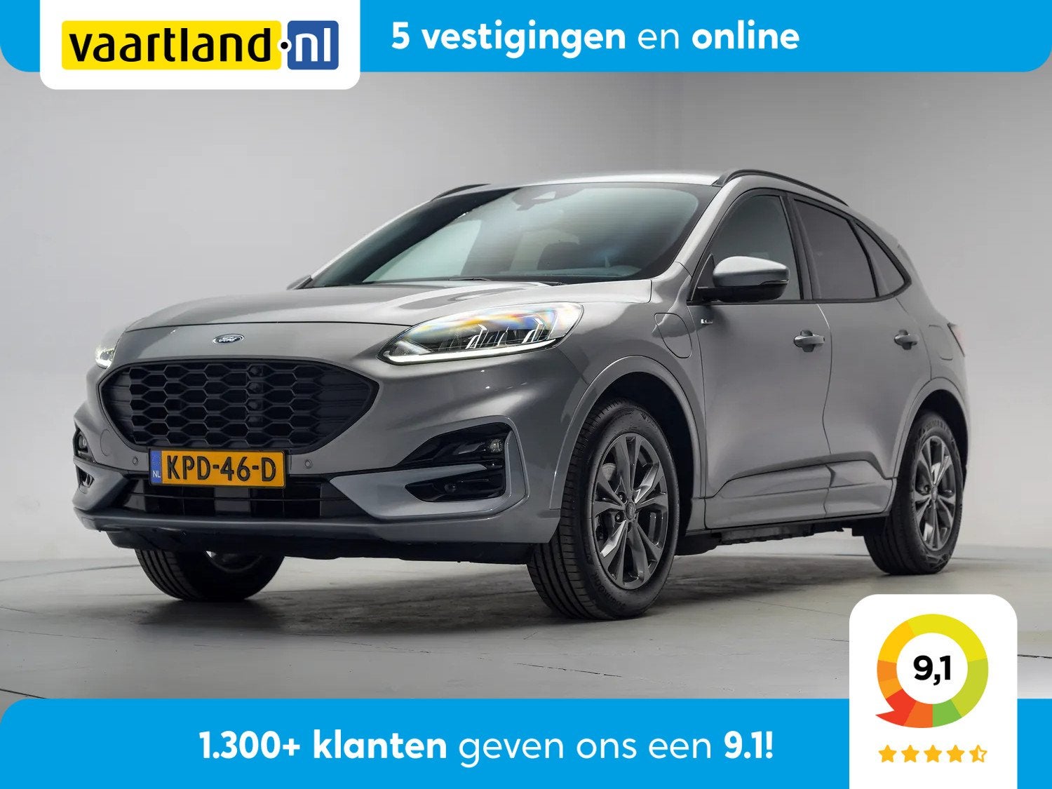 Ford Kuga 2.5 PHEV ST-Line X Aut. [ LED Navi Camera ], Auto's, Automaat, Gebruikt, 4 cilinders, Bedrijf
