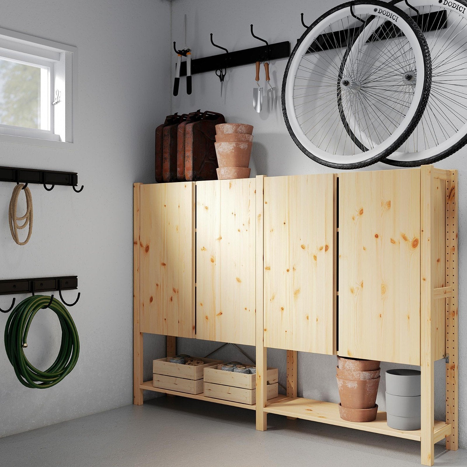 IKEA IVAR Kast met deuren en legplanken, Ophalen, Gebruikt
