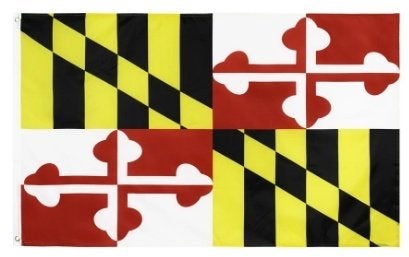 MARYLAND State Flag American Vlag ca 90 x 150 cm., Ophalen of Verzenden