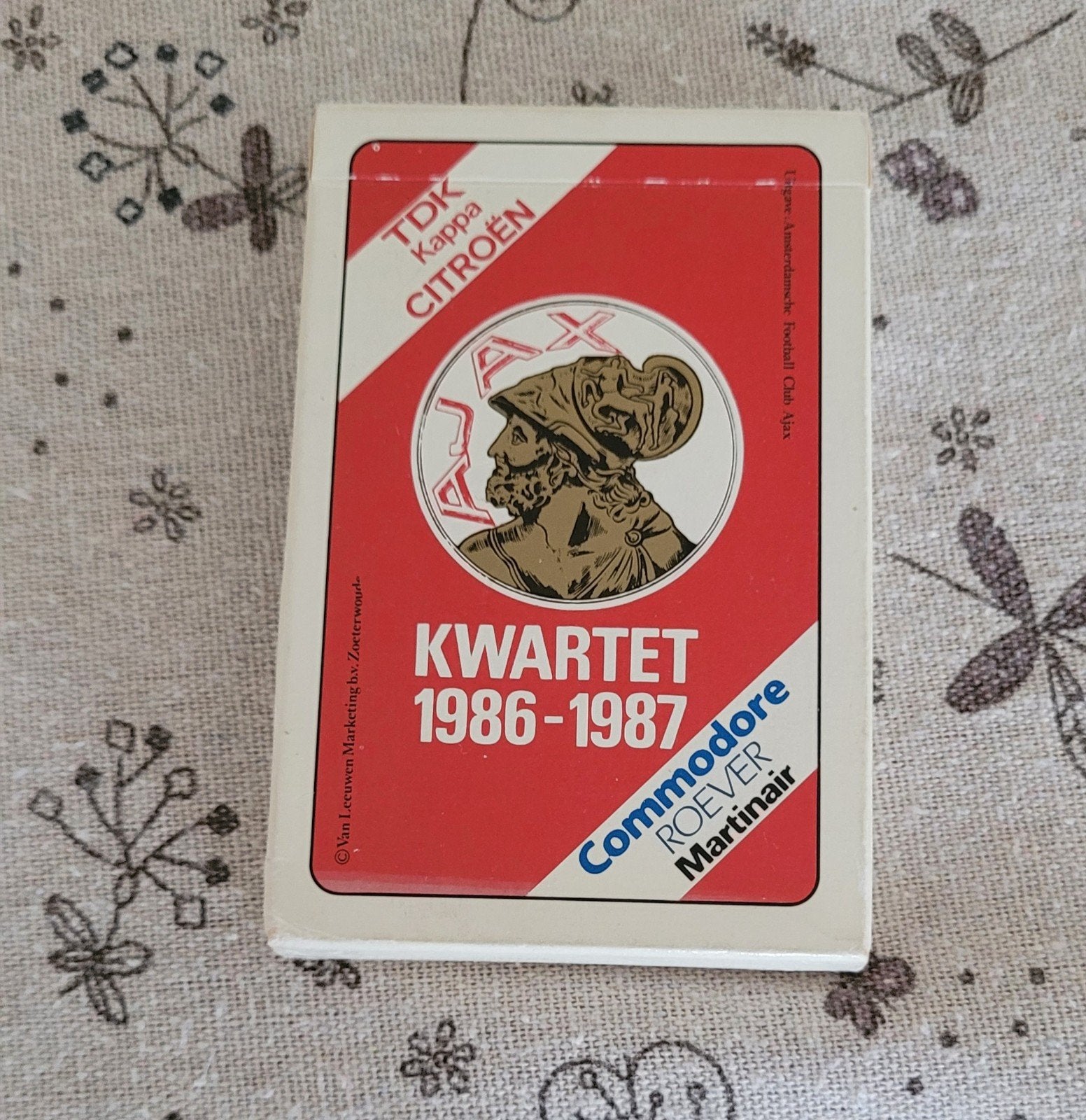 ajax kwartet 1987 rookie Bergkamp, Verzamelen, Ophalen of Verzenden, Zo goed als nieuw, Ajax, Spel