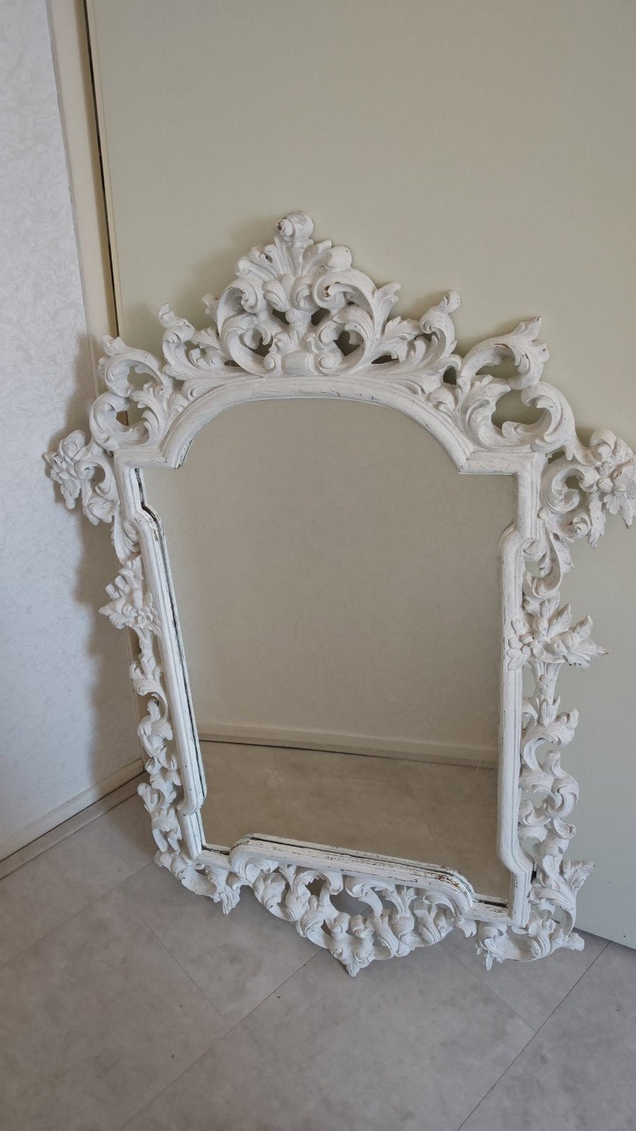 Barok/brocante spiegel in vintage stijl, Ophalen, Overige vormen, 50 tot 100 cm, 100 tot 150 cm