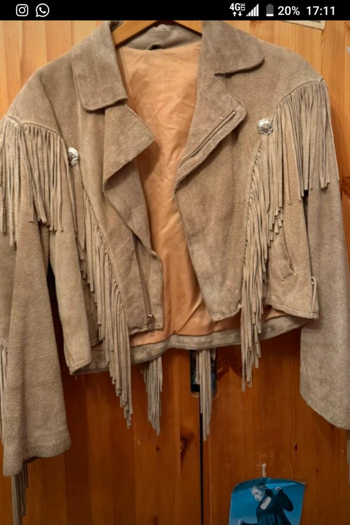 Super mooi vintage leren fringe jack western/cowboy/festival, Ophalen of Verzenden, Nieuw, Maat 38/40 (M), Bruin