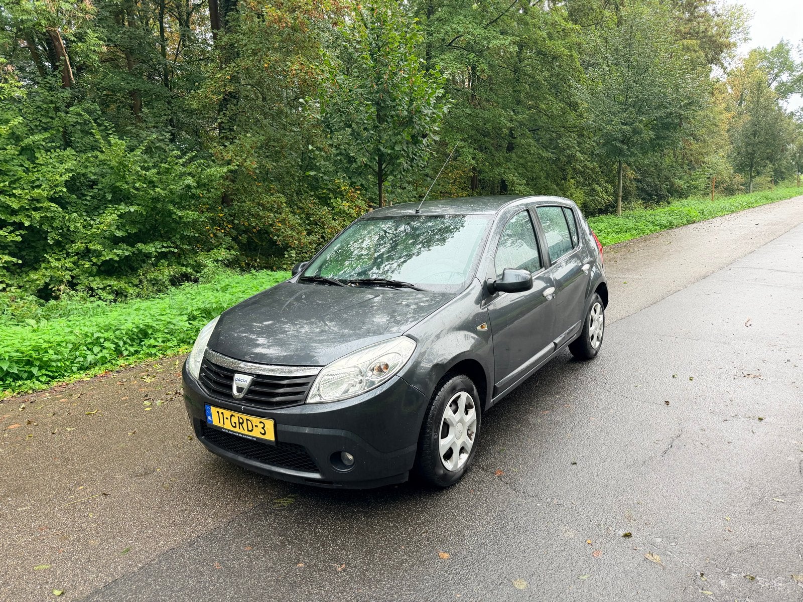 Dacia Sandero 1.4 MPI 75 2008 Grijs, Auto's, Voorwielaandrijving, 1011 kg, 4 cilinders, Bedrijf