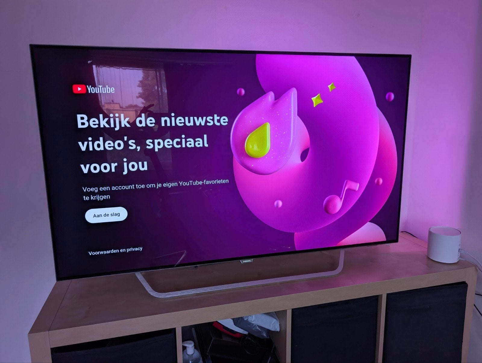 Philips 55 inch 4k Oled TV met ambilight - voeding vervangen, Ophalen, Philips, Zo goed als nieuw, 100 cm of meer