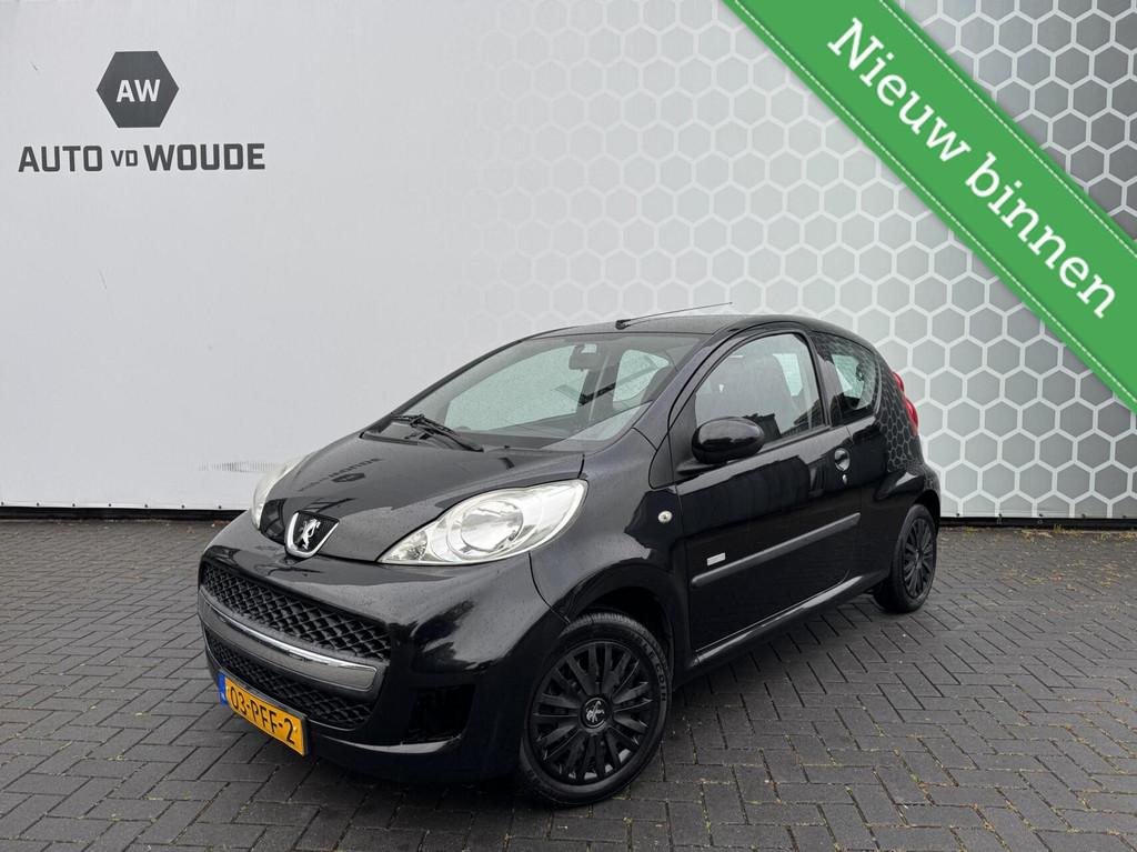 Peugeot 107 1.0-12V XS Airco CV Elektrische Ramen NAP, Auto's, Peugeot, Voorwielaandrijving, Euro 5, Stof, Zwart