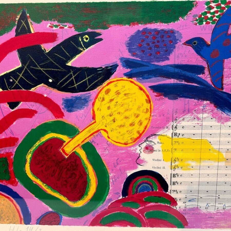Corneille (1922-2010) - zeefdruk, 1988, Ophalen of Verzenden