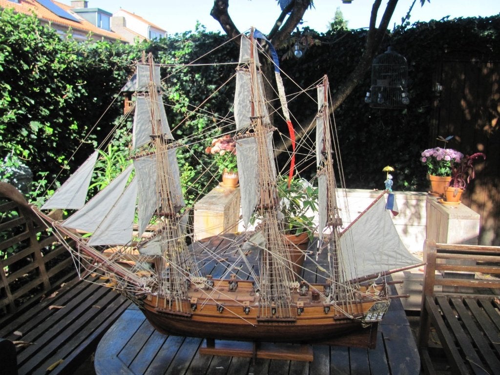 Oude Slagschip een drie master, Ophalen