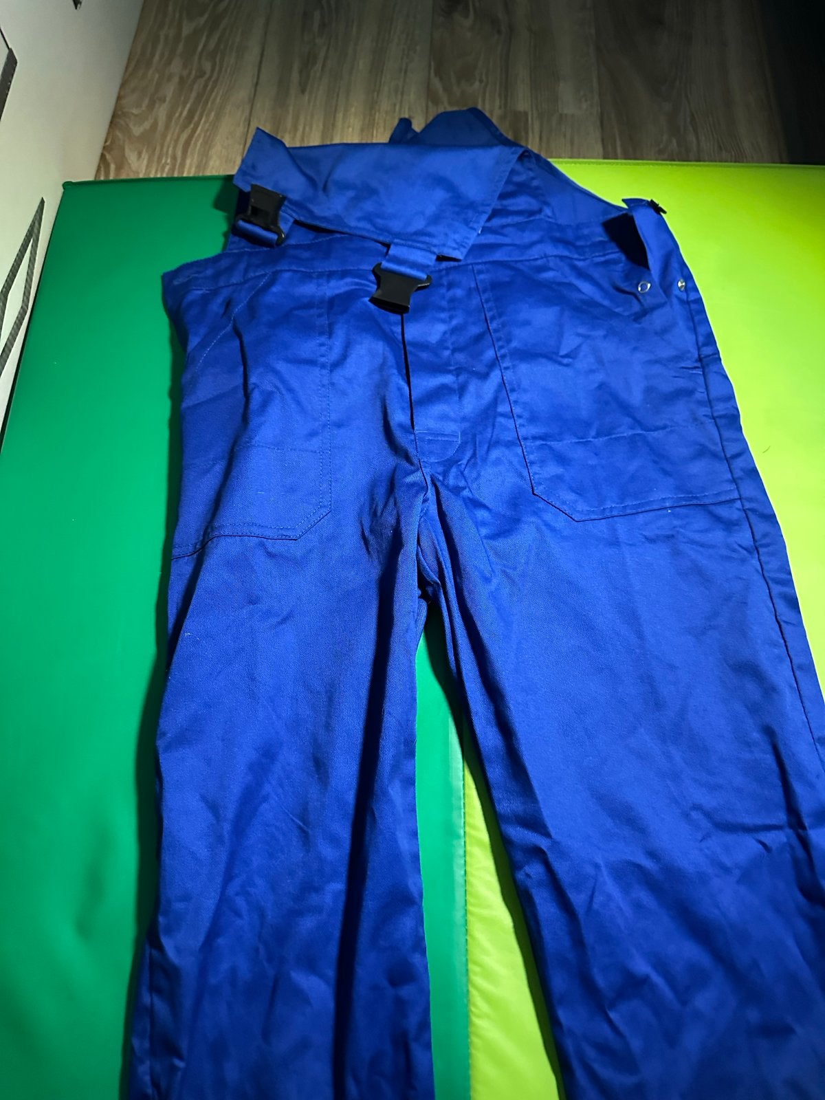 Blauwe tuinbroek - perfect voor musical of verkleedpartij, Ophalen of Verzenden, Zo goed als nieuw, Overige thema's, Kleding