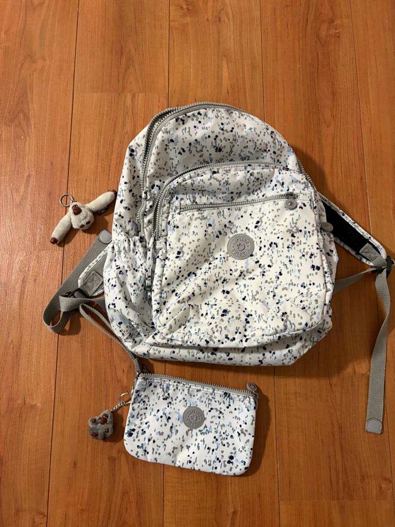 Kipling Seoul L rugzak met Creativity L etui, Ophalen of Verzenden, Zo goed als nieuw, Blauw, Overige typen