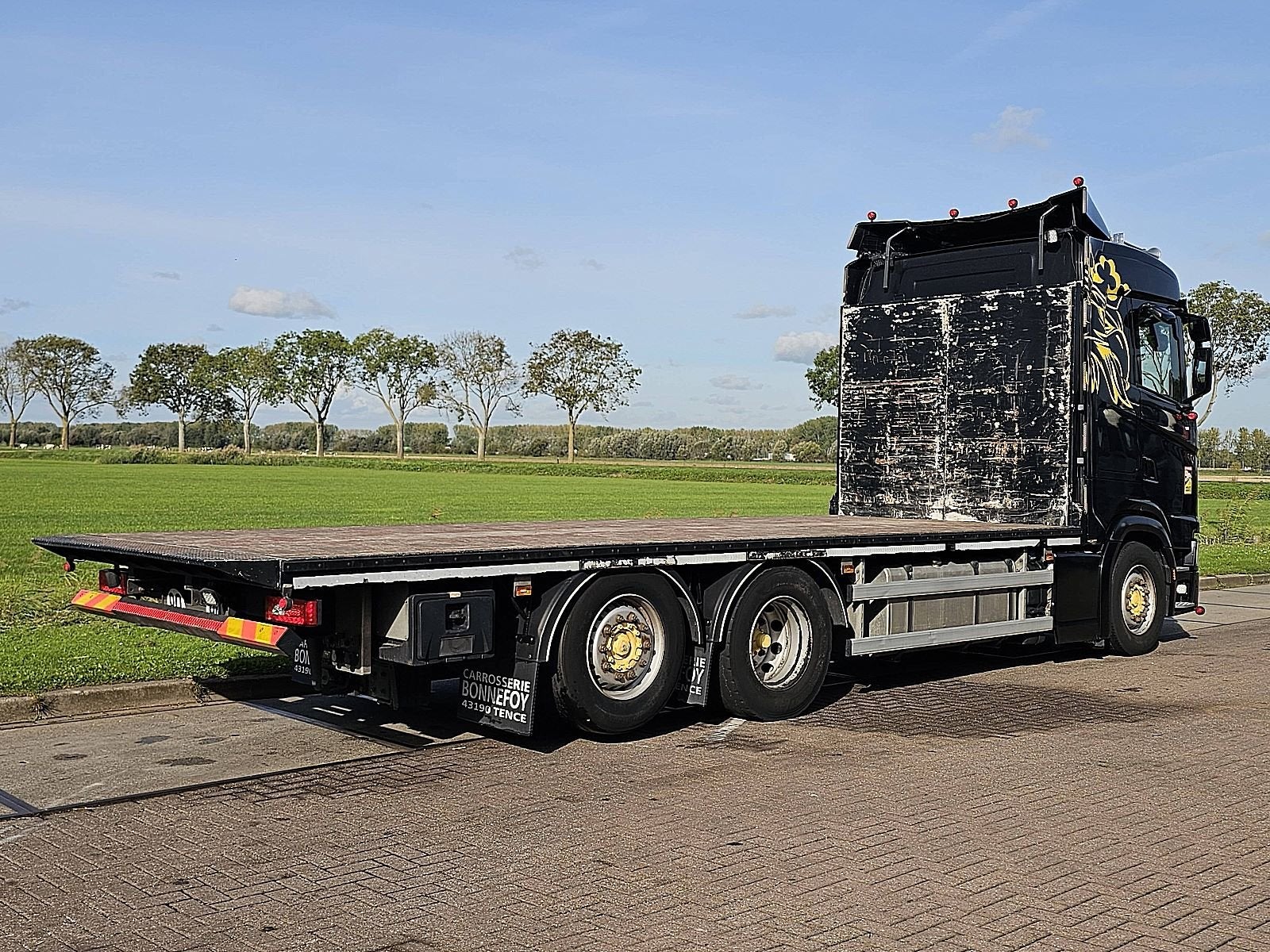 SCANIA S500 6x2*4 Platform Retarder Leather-Seats Plateau Pr, Automaat, Euro 6, Scania, Zwart