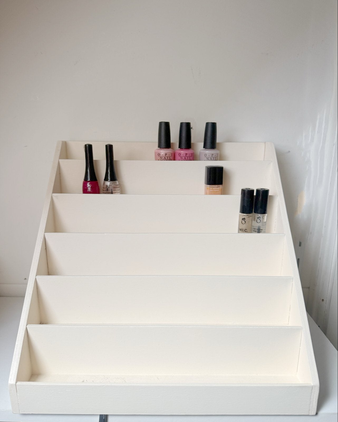Houten nagellak display - overschilderbaar, Ophalen, Gebruikt, Wit, Handen en Nagels