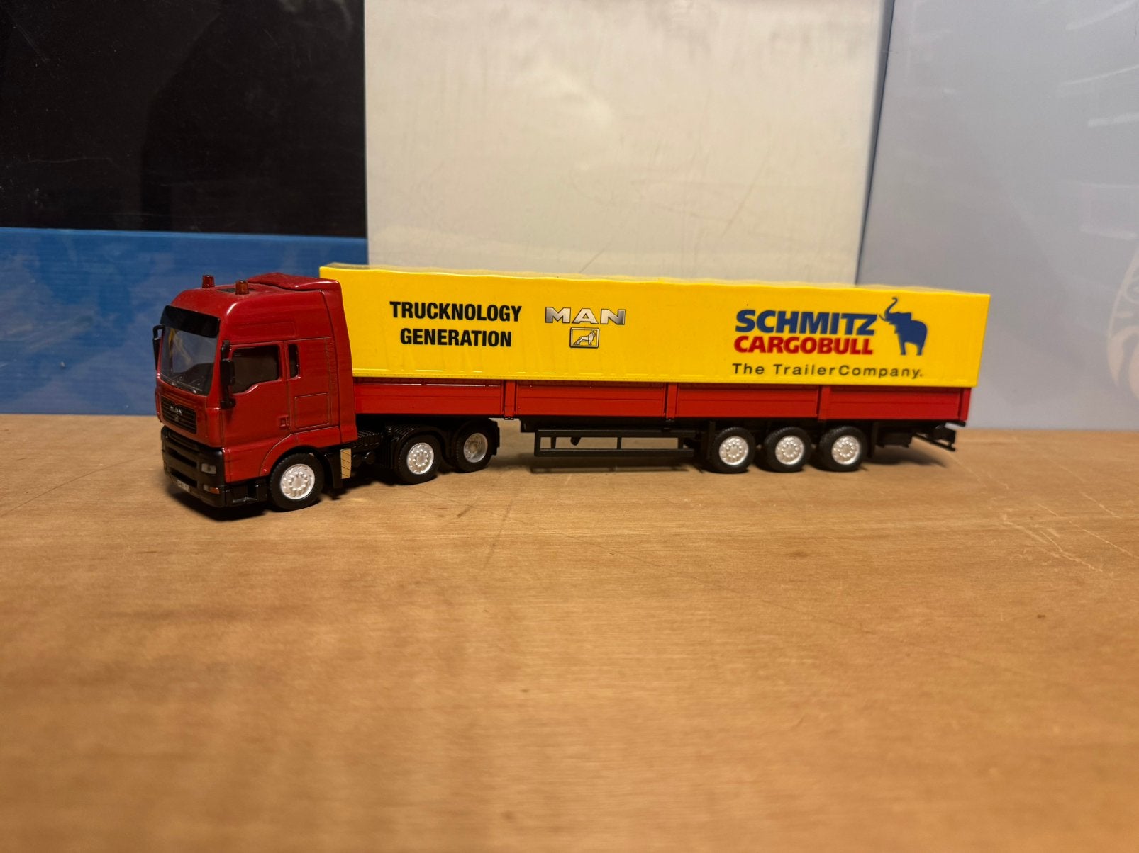 Siku MAN Schmitz CargoBull, Ophalen of Verzenden, Zo goed als nieuw, Bus of Vrachtwagen, SIKU