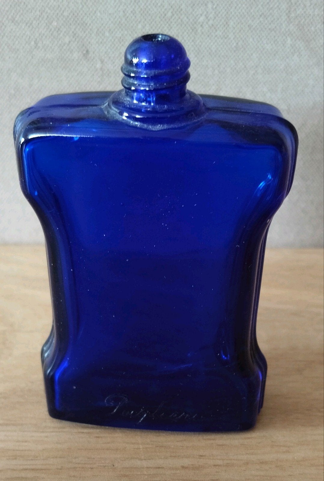 Antiek kobaltblauw parfumflesje - Taglieri, Verzamelen, Verzenden, Zo goed als nieuw, Parfumfles