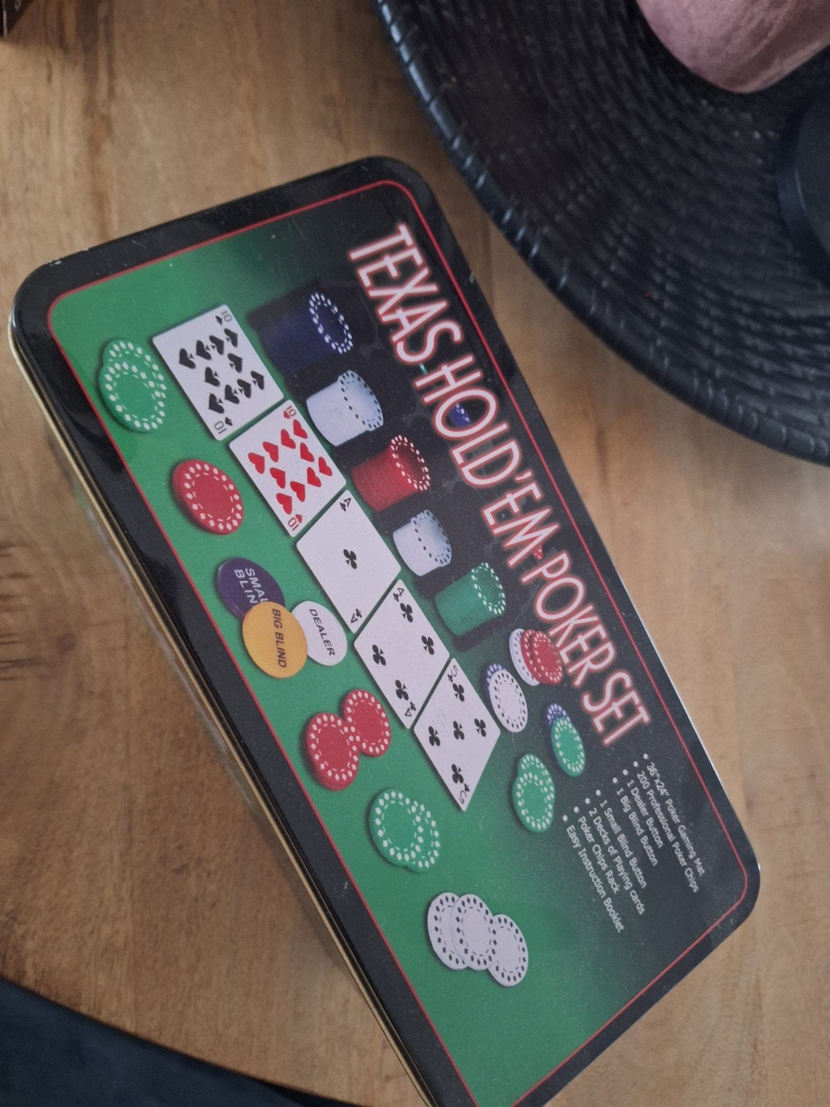 Texas Hold'em Poker Set - Compleet in Blikken Doos, Drie of vier spelers, Ophalen, Gebruikt, Onbekend