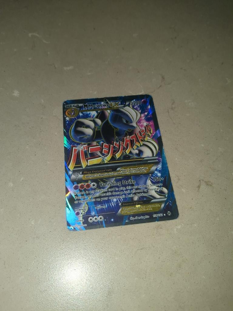 Pokémon Kaart - Mega Mewtwo EX (Foil), Ophalen of Verzenden, Gebruikt, Losse kaart, Foil