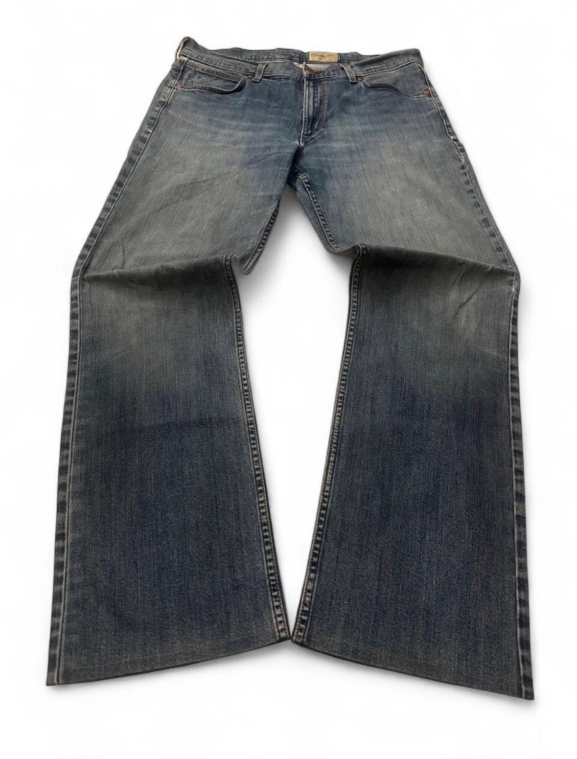 Wrangler Jacksville Bootcut Jeans W34 L32 Faded Blue Denim, Ophalen of Verzenden, Gedragen, Blauw, W33 - W34 (confectie 48/50)