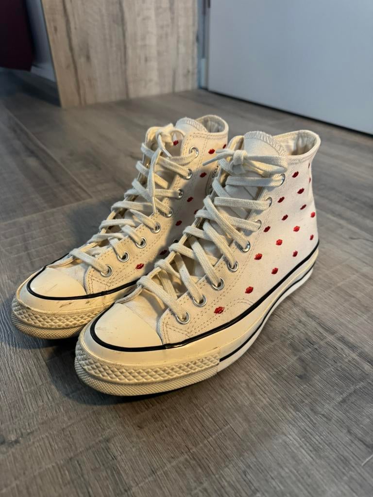 Converse Chuck Taylor All Star 'Vintage White' sneakers, 41, Wit, Ophalen of Verzenden, Sneakers of Gympen, Zo goed als nieuw