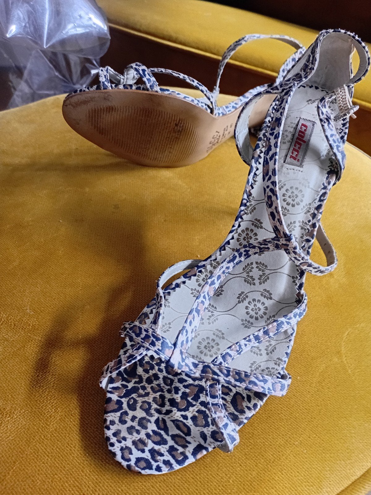 Tijgerprint Sandalen met Hak - Maat 40, Ophalen of Verzenden, Gedragen, Overige kleuren, Sandalen of Muiltjes