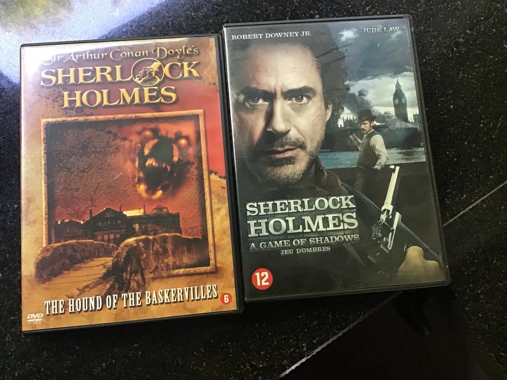Sherlock Holmes DVD's: The Hound of the Baskervilles & A Gam, Vanaf 12 jaar, Ophalen of Verzenden, Zo goed als nieuw, Detective en Krimi