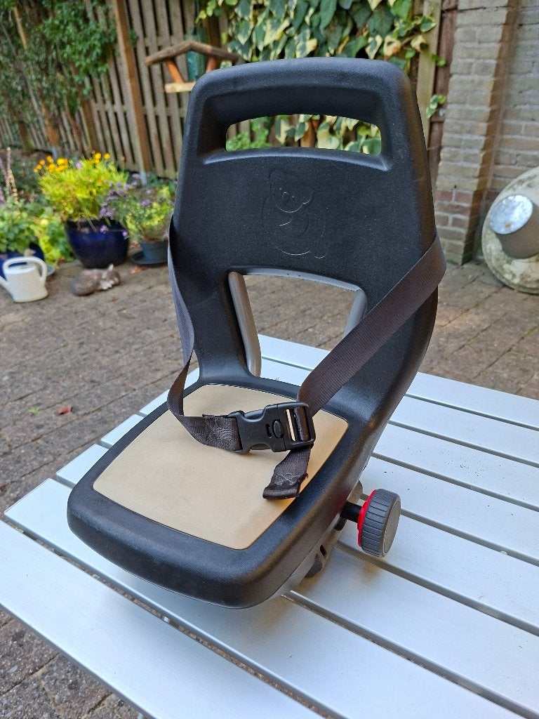 Qibbel 6+ Junior Achterzitje - Zwart/Beige, Fietsen en Brommers, Fietsaccessoires | Fietsstoeltjes, Ophalen, Achterzitje, 22 t/m 36 kg