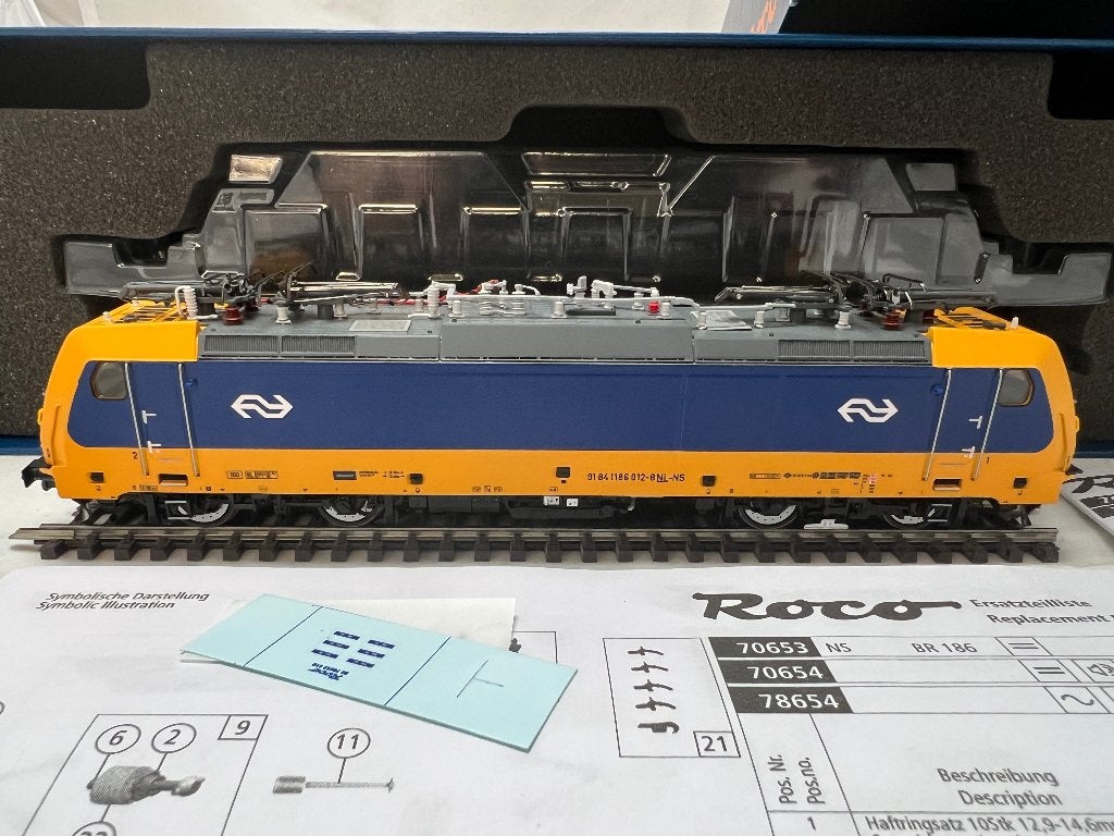 ROCO H0, 70653, TRAXX E 186 van de NS, Akiem, Gelijkstroom., Ophalen of Verzenden, Roco, Gelijkstroom, Locomotief