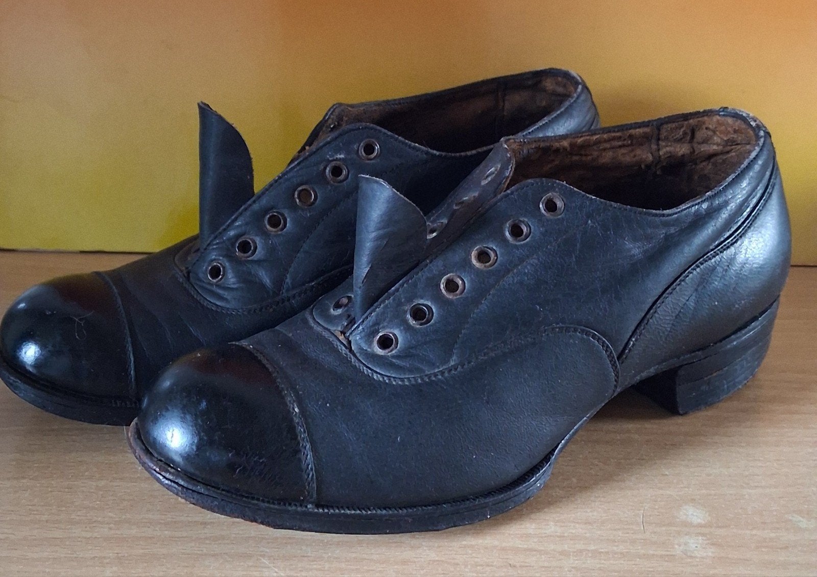 Kinderschoenen. Ca 1920. Leer. Maat 29., Antiek en Kunst, Ophalen