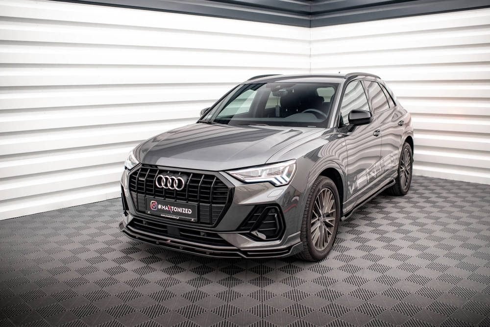 Voorlip sideskirt spoiler diffuser - Audi Q3 S-line F3 18+
