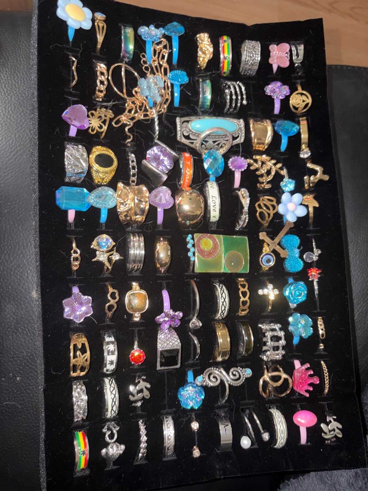 Grote collectie diverse ringen, Overige materialen, Gebruikt, Overige kleuren, Ophalen of Verzenden
