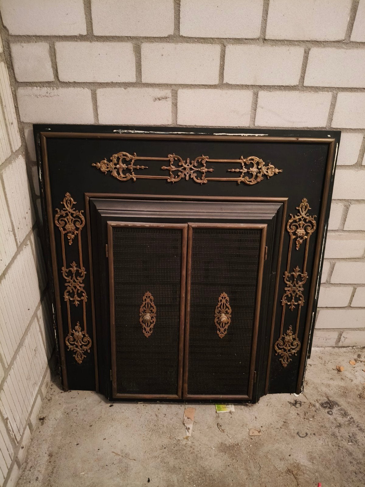 Open haardscherm.
90 cm breed, 93 cm hoog., Huis en Inrichting, Brandblussers en Brandkasten, Ophalen