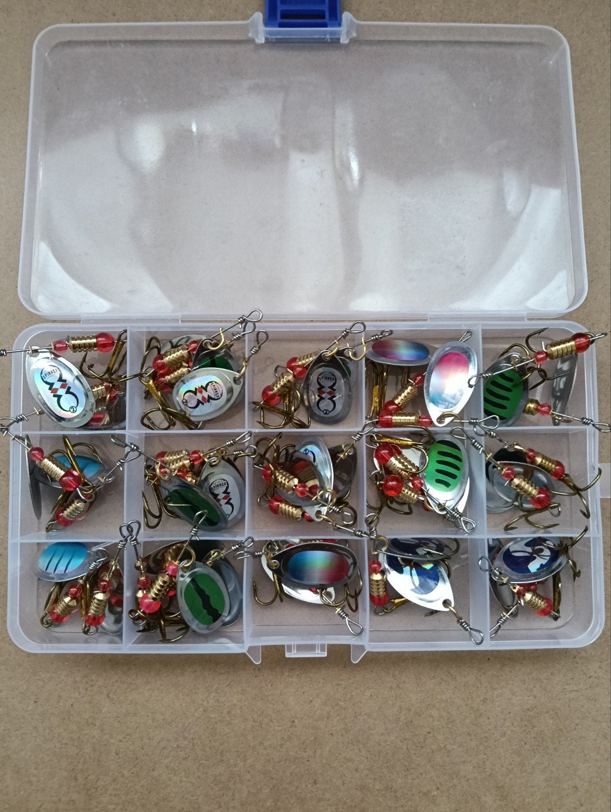 30x Blinker/Spinner Set - Baars, Snoek, Forel - 6cm/3g, Verzenden, Nieuw, Kunstaas