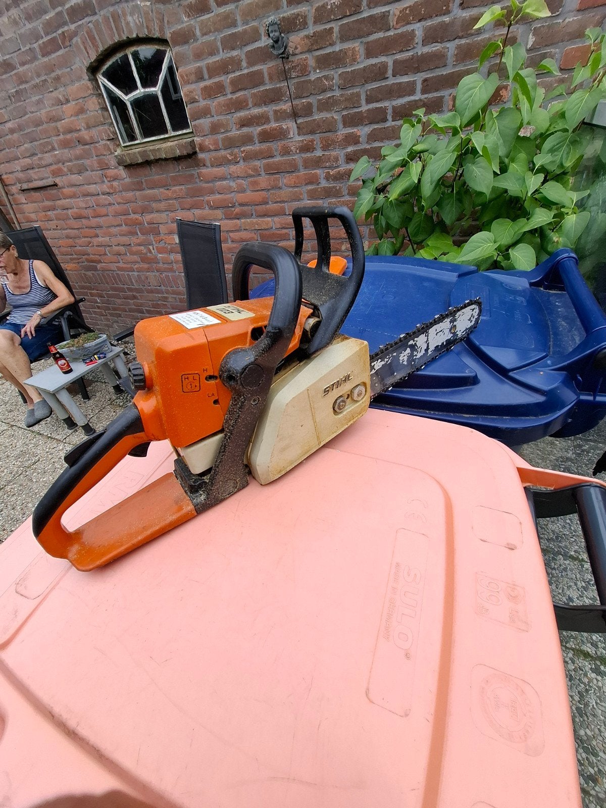 motor kettingzaag STIHL 023 + kettingen +slijper, Ophalen