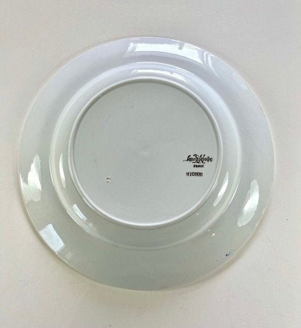 Antiek groot presenteer bord Sarreguemines Michou 1875-1900, Antiek en Kunst, Antiek | Servies los, Ophalen of Verzenden