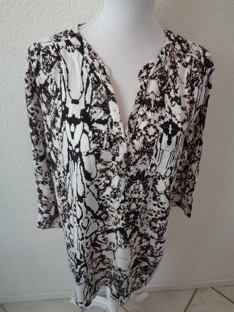 miss etam maat XL oksel tot oksel 60 cm-100% viscose, Kleding | Dames, Blouses en Tunieken, Overige kleuren, Maat 46/48 (XL) of groter