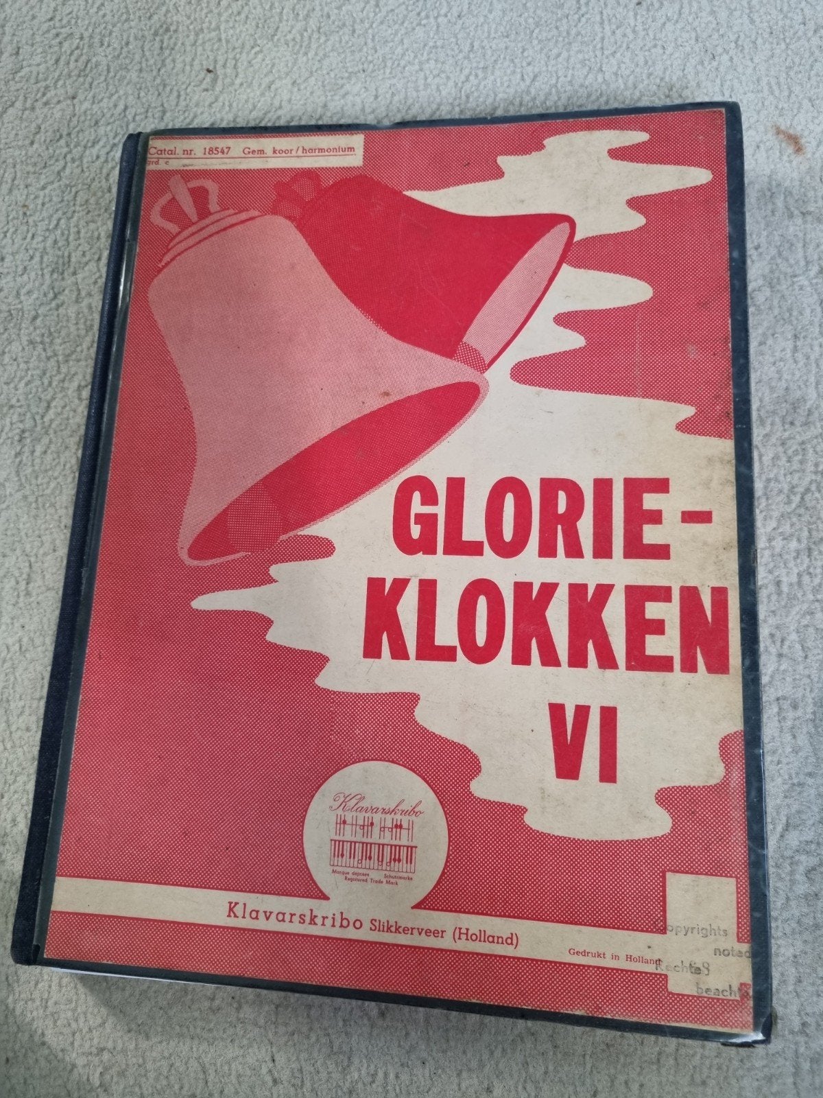 klavarskribo, Glorieklokken 6,7,8,9,10, ingebonden, Gebruikt, Klassiek, Overige soorten, Ophalen of Verzenden