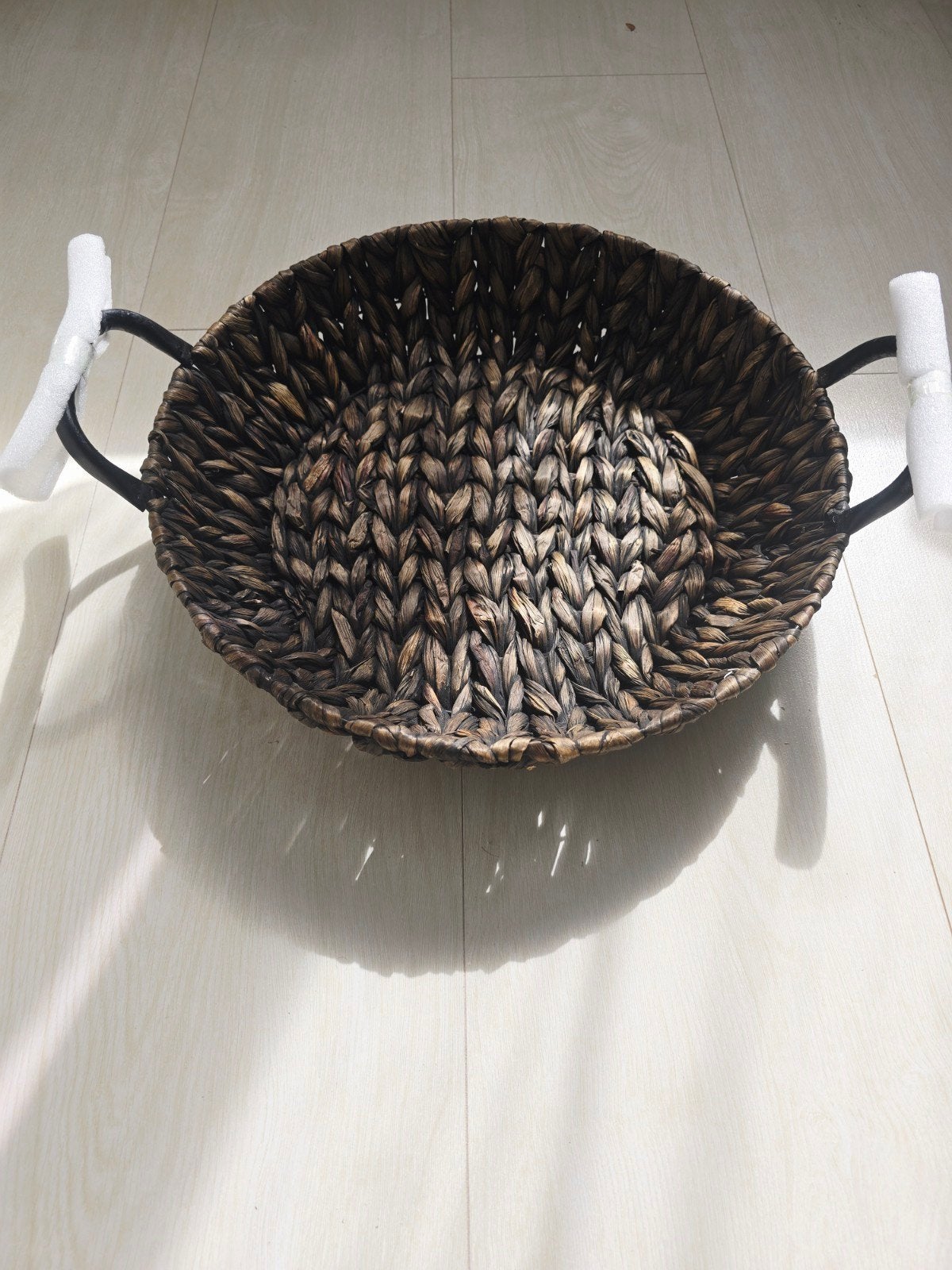 Nieuwe bruine mand, 40 cm, nooit gebruikt, Mand, Gevlochten, Rond, Nieuw