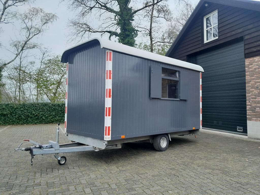 Snelverkeer schaftwagen keet pipowagen schaftkeet bouwkeet, Ophalen of Verzenden, Gebruikt